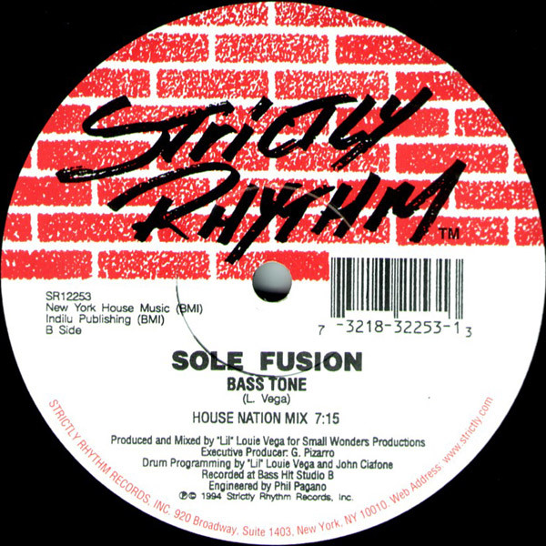Sole Fusion - Bass Tone | Strictly Rhythm (SR12253) - 3 Sole Fusion - Bass Tone | Strictly Rhythm (SR12253) - 3