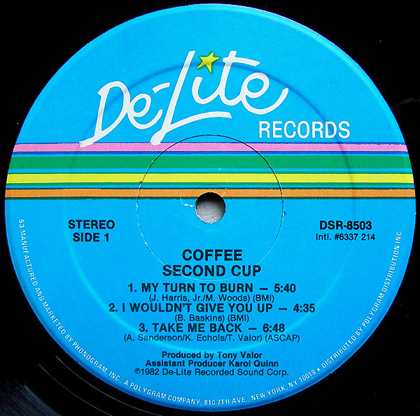 Coffee - Second Cup | De-Lite Records (DSR-8503) - 3