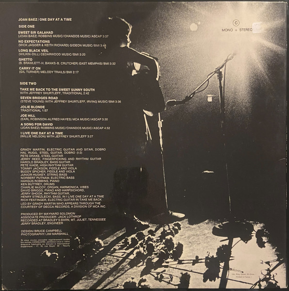 Joan Baez - One Day At A Time | Vanguard (519 027) - 4