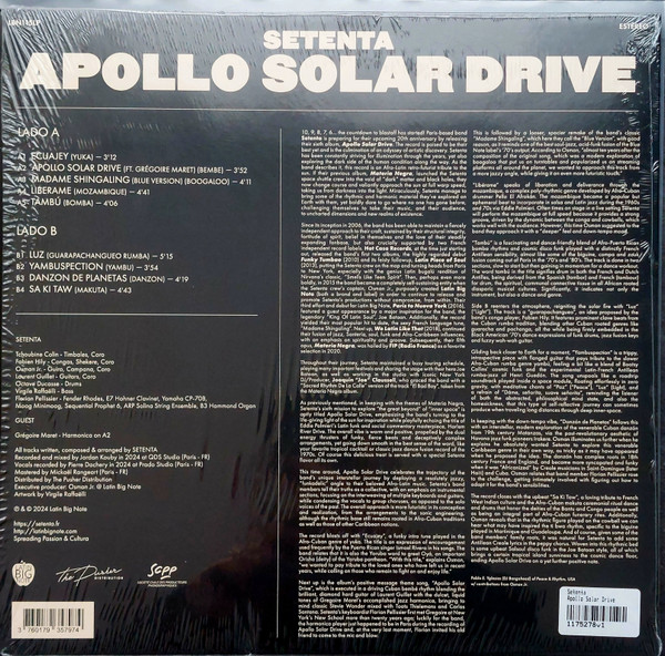 Setenta - Apollo Solar Drive | Latin Big Note (LBN115LP) - 2