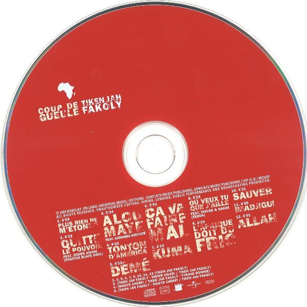 Tiken Jah Fakoly - Coup De Gueule | Barclay (9823320) - 3