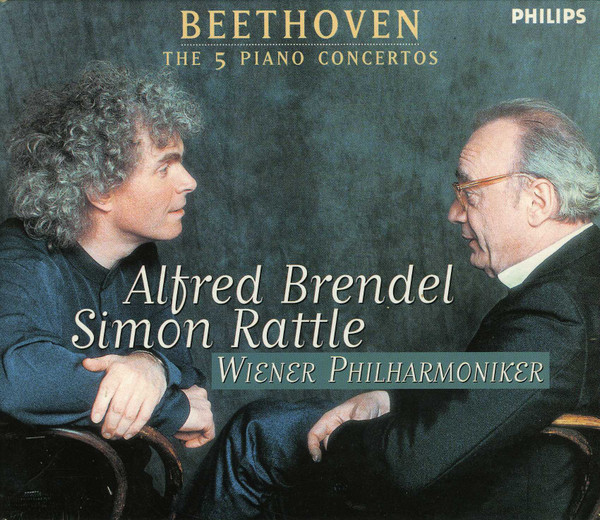 Ludwig van Beethoven , Alfred Brendel , Sir Simon Rattle , Wiener Philharmoniker - The 5 Piano Concertos | Philips (462 781-2)