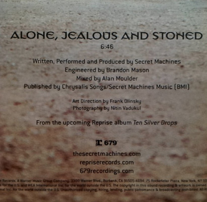 Secret Machines - Alone, Jealous And Stoned | Reprise Records (W700T) - 2