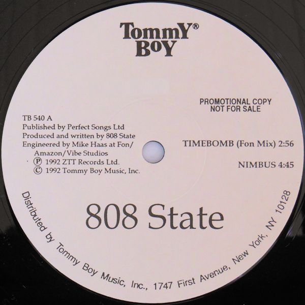 808 State - TimeBomb / Nimbus / Reaper Repo | Tommy Boy (TB 540) - main