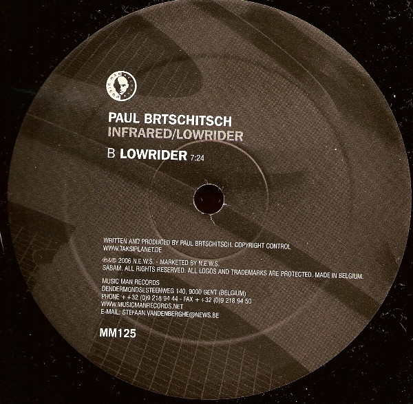 Paul Brtschitsch - Infrared / Lowrider | Music Man Records (MM125) - 3