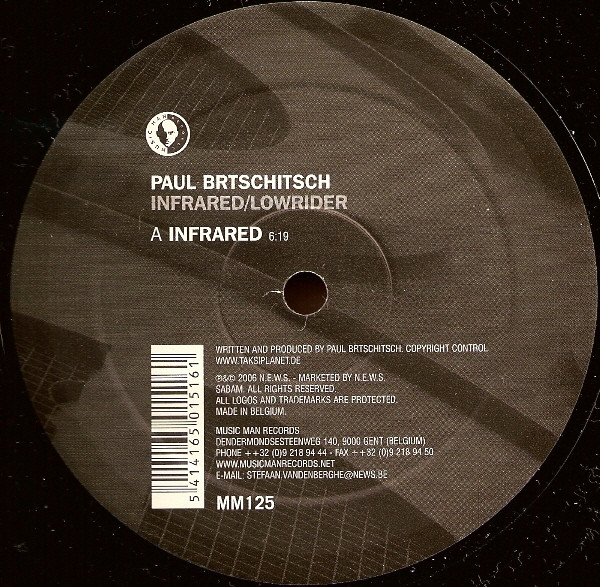Paul Brtschitsch - Infrared / Lowrider | Music Man Records (MM125) - 2