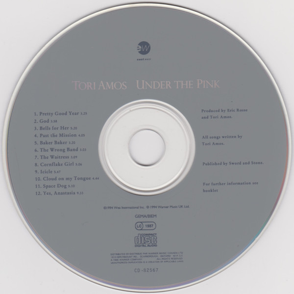 Tori Amos - Under The Pink [CD] | EastWest (CD 82567) - 3