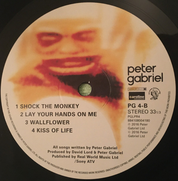 Peter Gabriel - Peter Gabriel | Real World Records (PGLPR4) - 4 Peter Gabriel - Peter Gabriel | Real World Records (PGLPR4) - 4