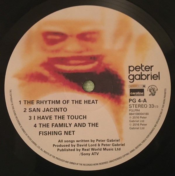 Peter Gabriel - Peter Gabriel | Real World Records (PGLPR4) - 3 Peter Gabriel - Peter Gabriel | Real World Records (PGLPR4) - 3