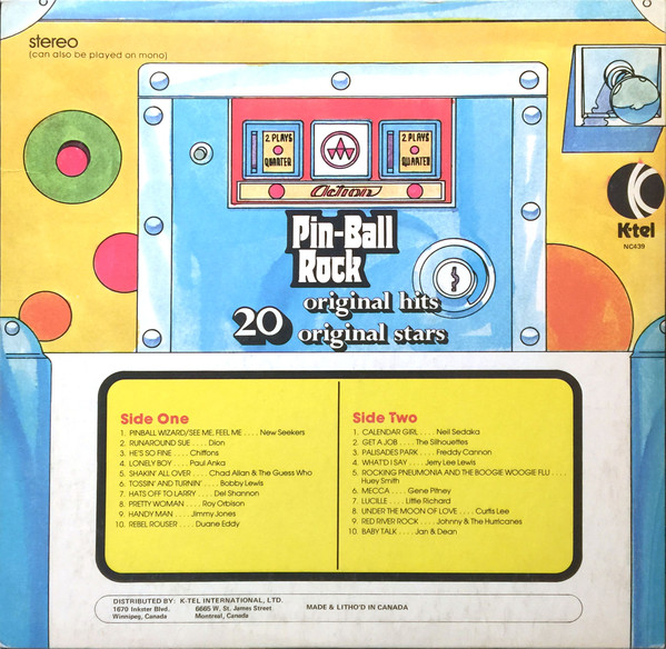 Various - Pin-Ball Rock [Vinyl] | K-Tel (NC 439) - 2