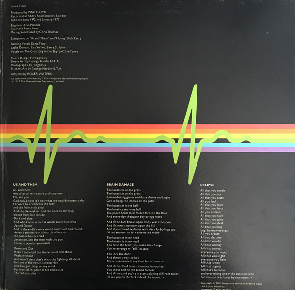 Pink Floyd - The Dark Side Of The Moon | Harvest (SMAS-11163) - 3 Pink Floyd - The Dark Side Of The Moon | Harvest (SMAS-11163) - 3