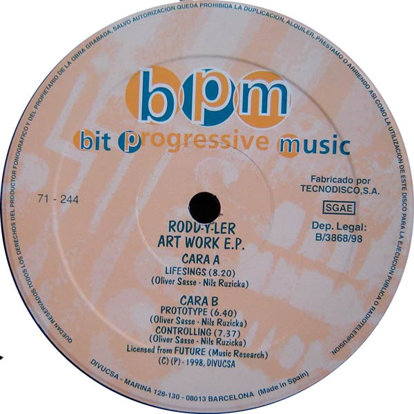 Rodd-Y-Ler - Art Work E.P. | Bit Progressive Music (71-244) - 3