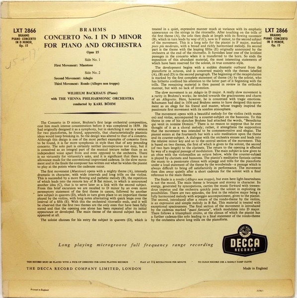 Concerto No.1 In D Minor For Piano And Orchestra, Op. 15