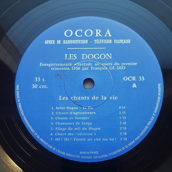 Dogon - Les Dogon: Les Chants De La Vie - Le Rituel Funéraire | Ocora (OCR 33) - 3