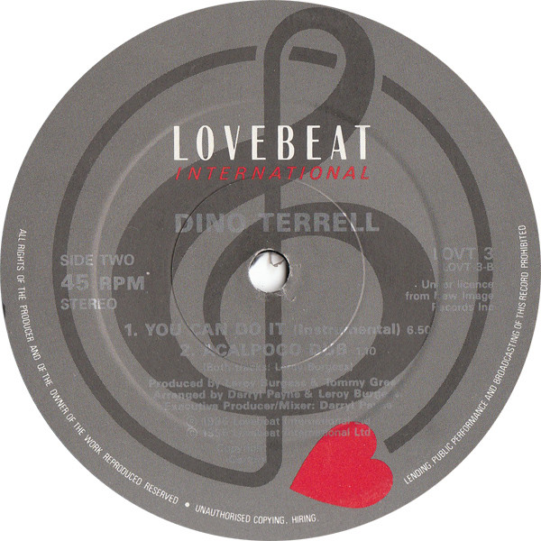 Dino Terrell - You Can Do It (It's So Easy) | Lovebeat International (LOVT 3) - 3