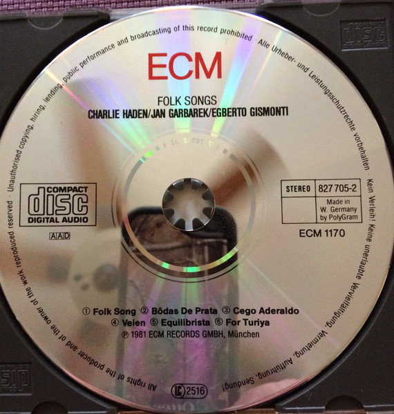 Charlie Haden / Jan Garbarek / Egberto Gismonti - Folk Songs | ECM Records (ECM 1170) - 3 Charlie Haden / Jan Garbarek / Egberto Gismonti - Folk Songs | ECM Records (ECM 1170) - 3