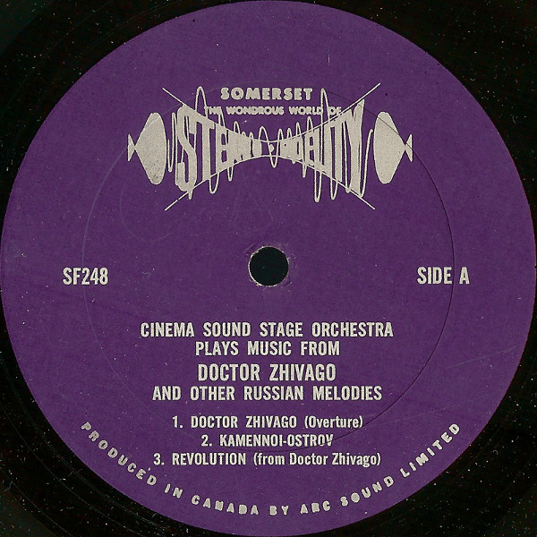 The Cinema Sound Stage Orchestra - Sound Track Music From Doctor Zhivago | Somerset (S-248) - 2