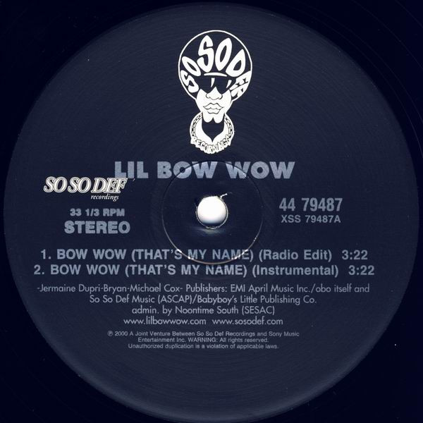 Lil' Bow Wow - Bow Wow (That's My Name) | So So Def (44 79487) - 2