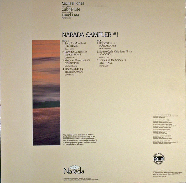 Michael Jones , Gabriel Lee , David Lanz - Narada Sampler #1 | Narada (LP-1007) - 2