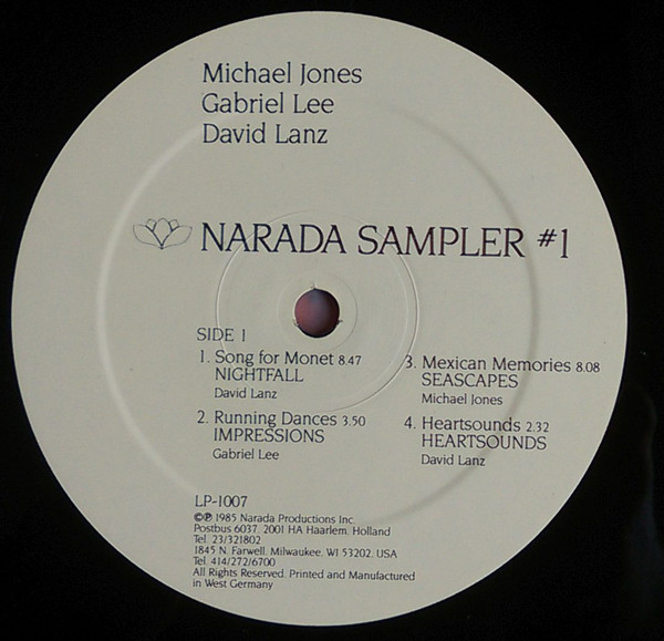 Michael Jones , Gabriel Lee , David Lanz - Narada Sampler #1 | Narada (LP-1007) - 4