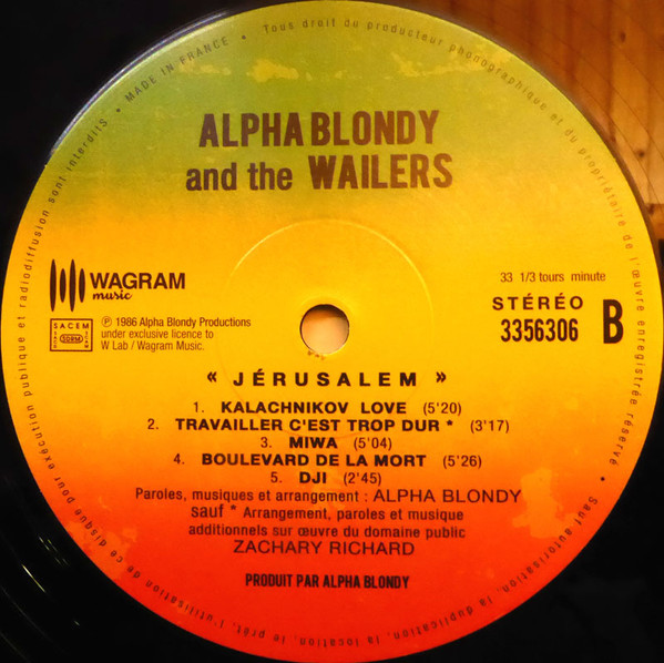 Alpha Blondy & The Wailers - Jérusalem | Wagram Music (3356306) - 4