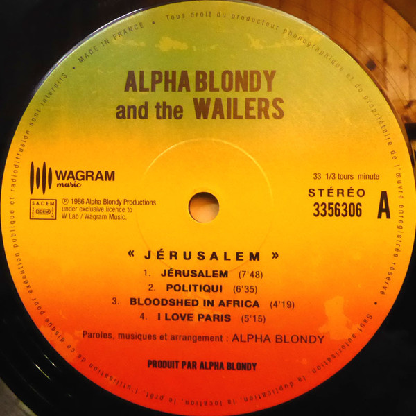 Alpha Blondy & The Wailers - Jérusalem | Wagram Music (3356306) - 3