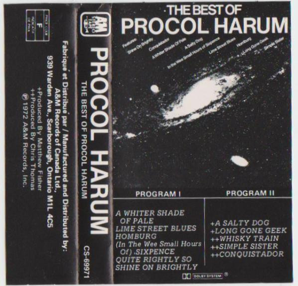 Procol Harum - The Best Of Procol Harum [Cassette] | A&M Records (CS-69971) - 2