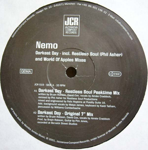 Nemo - Darkest Day | Jazzanova Compost Records (JCR) (JCR 019-1) - 3 Nemo - Darkest Day | Jazzanova Compost Records (JCR) (JCR 019-1) - 3