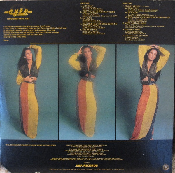 Cher - Bittersweet White Light | MCA Records (MCA-2101) - 2 Cher - Bittersweet White Light | MCA Records (MCA-2101) - 2