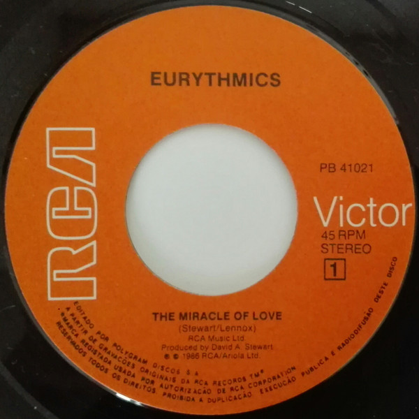 Eurythmics - The Miracle Of Love | RCA (PB 41021) - 3