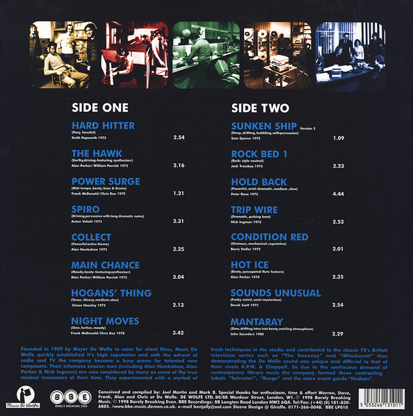 Various - Bite Hard: The Music Of De Wolfe Studio Sampler 1972-80 | BBE (BBE LP 010) - 2 Various - Bite Hard: The Music Of De Wolfe Studio Sampler 1972-80 | BBE (BBE LP 010) - 2