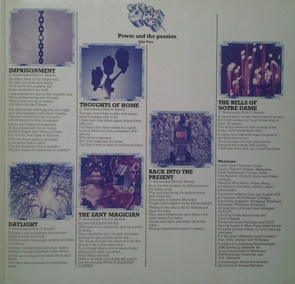 Eloy - Power And The Passion | Harvest (1C 062-29 602) - 3