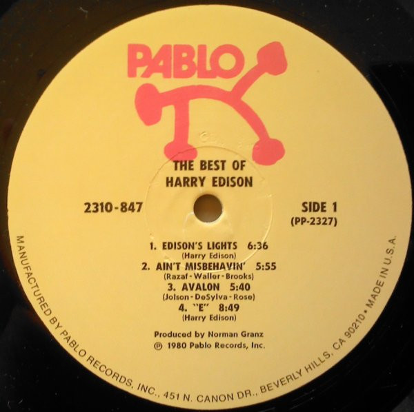 Harry Edison - The Best Of Harry Edison | Pablo Records (2310-847) - 3 Harry Edison - The Best Of Harry Edison | Pablo Records (2310-847) - 3
