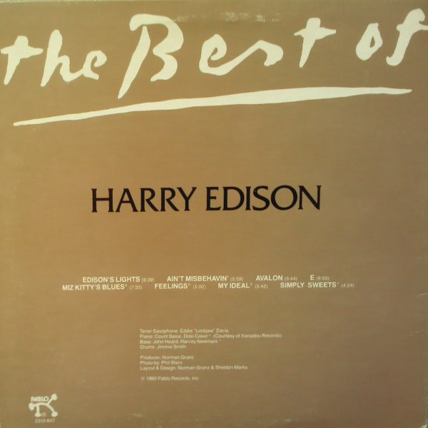 Harry Edison - The Best Of Harry Edison | Pablo Records (2310-847) - 2 Harry Edison - The Best Of Harry Edison | Pablo Records (2310-847) - 2