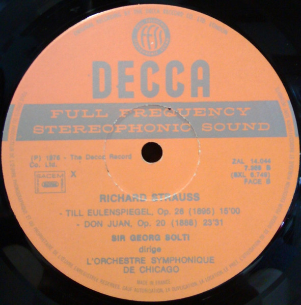Richard Strauss - Chicago Symphony Orchestra , Georg Solti - Ainsi Parlait Zarathoustra / Till Eulenspiegel / Don Juan | Decca (7368) - 4