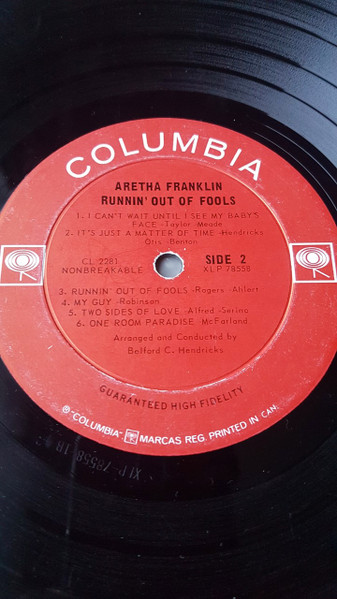 Aretha Franklin - Runnin' Out Of Fools | Columbia (CL 2281) - 4 Aretha Franklin - Runnin' Out Of Fools | Columbia (CL 2281) - 4