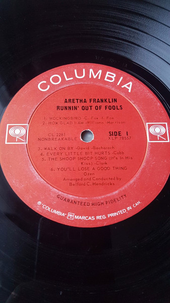 Aretha Franklin - Runnin' Out Of Fools | Columbia (CL 2281) - 3 Aretha Franklin - Runnin' Out Of Fools | Columbia (CL 2281) - 3