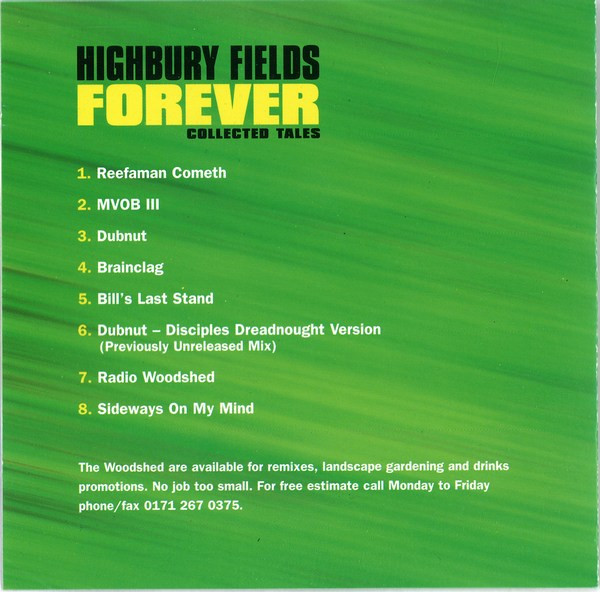The Woodshed - Highbury Fields Forever - Collected Tales | Cloak And Dagger Records (NLX5 E01CD) - 4