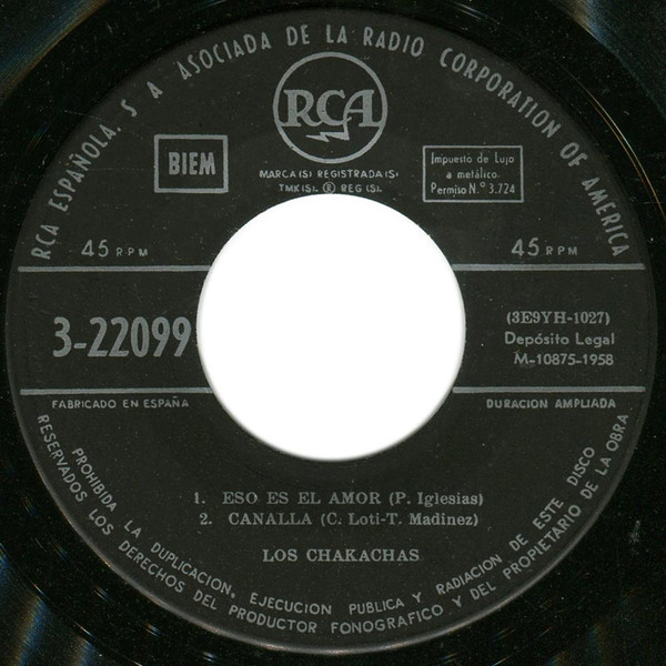 Chakachas - Eso Es El Amor | RCA (3-22099) - 2 Chakachas - Eso Es El Amor | RCA (3-22099) - 2