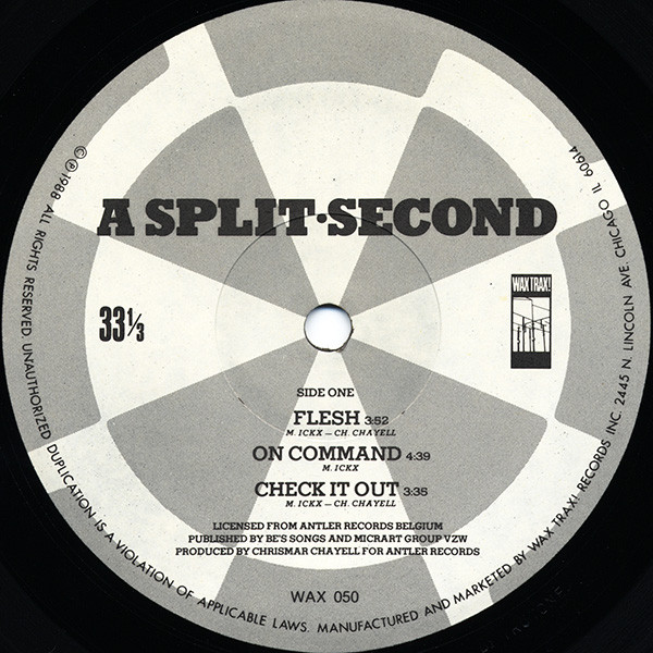 A Split - Second - A Split - Second | Wax Trax! Records (WAX 050) - 3 A Split - Second - A Split - Second | Wax Trax! Records (WAX 050) - 3