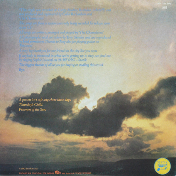 The Chameleons - A Person Isn't Safe Anywhere These Days | Statik Records (MV-01.2.012) - 2