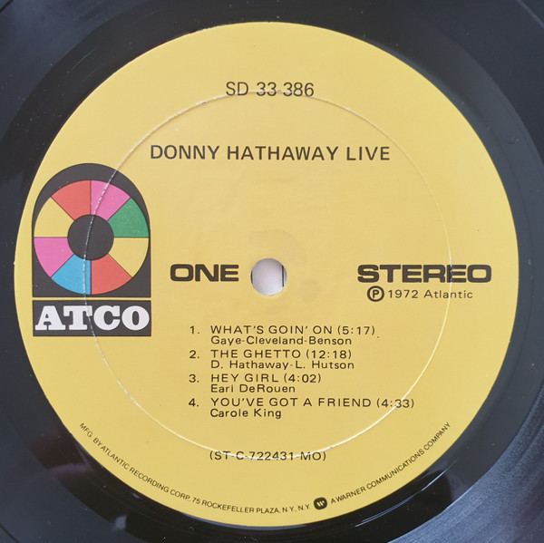 Donny Hathaway - Live | ATCO Records (SD 33-386) - 2 Donny Hathaway - Live | ATCO Records (SD 33-386) - 2