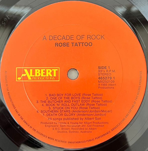 Rose Tattoo - A Decade Of Rock | Albert Productions (465279 1) - 3 Rose Tattoo - A Decade Of Rock | Albert Productions (465279 1) - 3