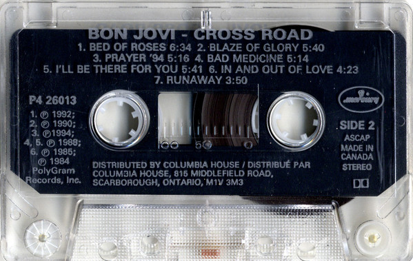 Bon Jovi - Cross Road | Mercury (P4 26013) - 2