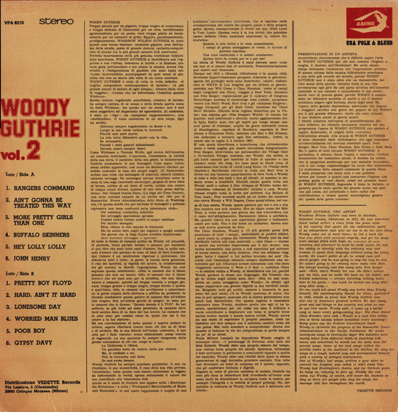 Woody Guthrie - Woody Guthrie Vol. 2 | Albatros (VPA 8210) - 2 Woody Guthrie - Woody Guthrie Vol. 2 | Albatros (VPA 8210) - 2