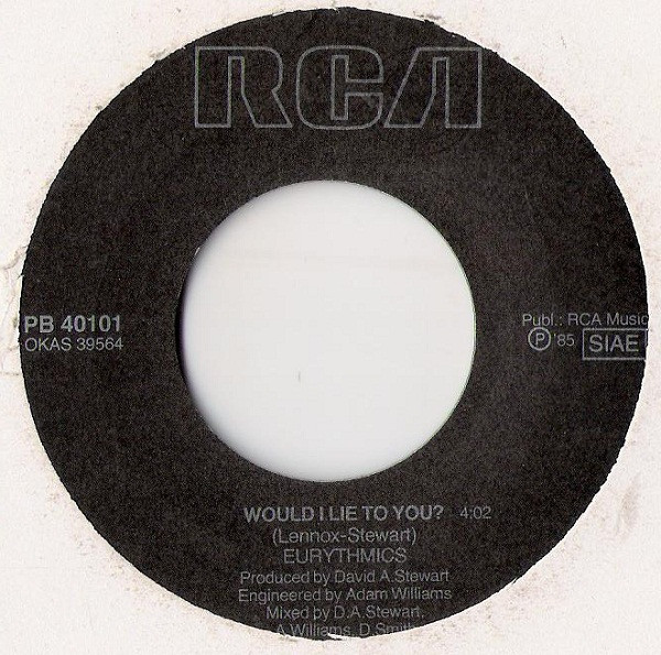 Eurythmics - Would I Lie To You? | RCA (PB 40101) - 3