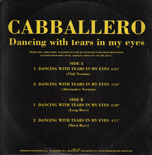 Cabballero - Dancing With Tears In My Eyes | Discomagic Records (MIX 1143) - 2 Cabballero - Dancing With Tears In My Eyes | Discomagic Records (MIX 1143) - 2