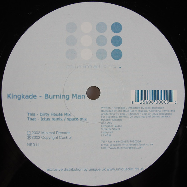 Kingkade - Burning Man | Minimal Records (MR011) - 2 Kingkade - Burning Man | Minimal Records (MR011) - 2
