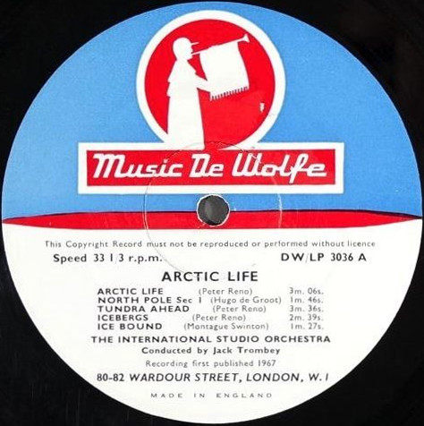 The International Studio Orchestra - Arctic Life | Music De Wolfe (DW/LP 3036) - 3
