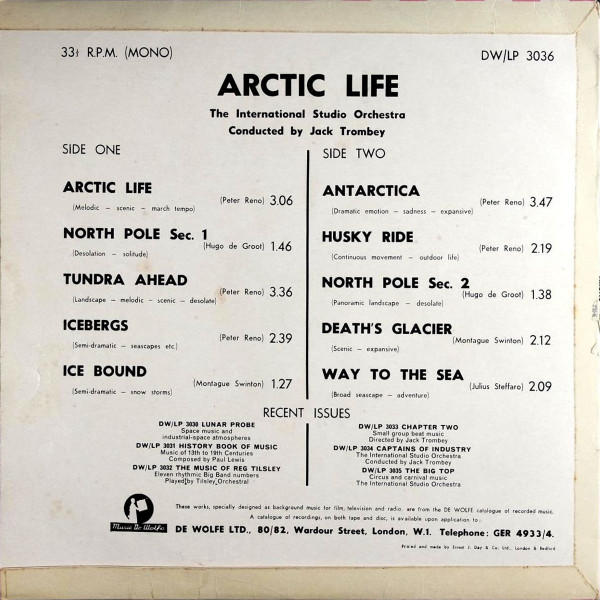 The International Studio Orchestra - Arctic Life | Music De Wolfe (DW/LP 3036) - 2